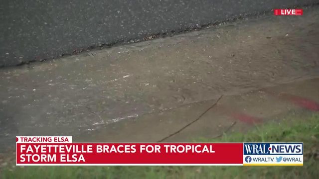 Fayetteville seeing early rain from Tropical Storm Elsa
