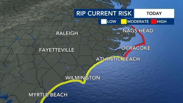 Rip current risk along NC coast