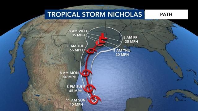 Tropical Storm Nicholas forms, threatens Texas, Louisiana with heavy ...