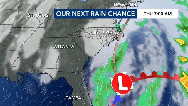 Rain arrives in central NC Thursday, May 12, 2022