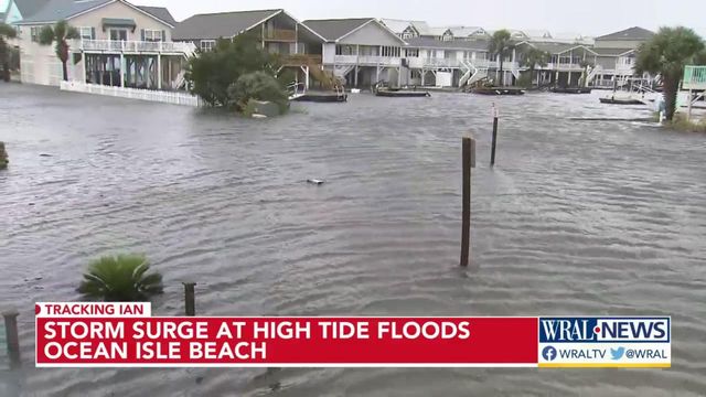 Conditions improved in Ocean Isle Beach Saturday