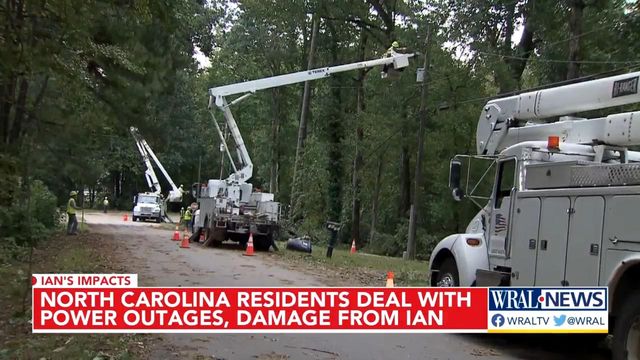 NC residents deal with power outages, damage from Ian