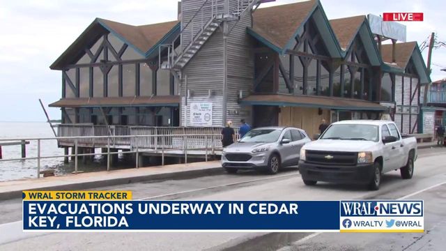 Evacuations underway in Cedar Key, Florida, before Hurricane Idalia makes landfall