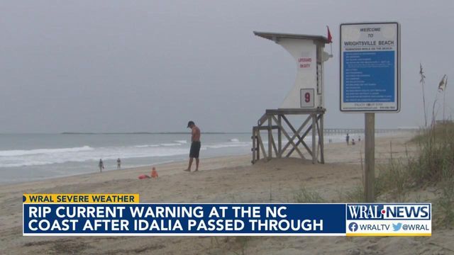 Rip current warning at NC Coast after Idalia passed through