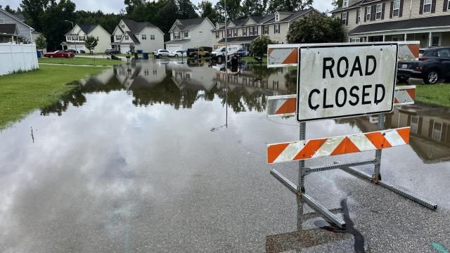 Bombay Drive floods in Fayetteville