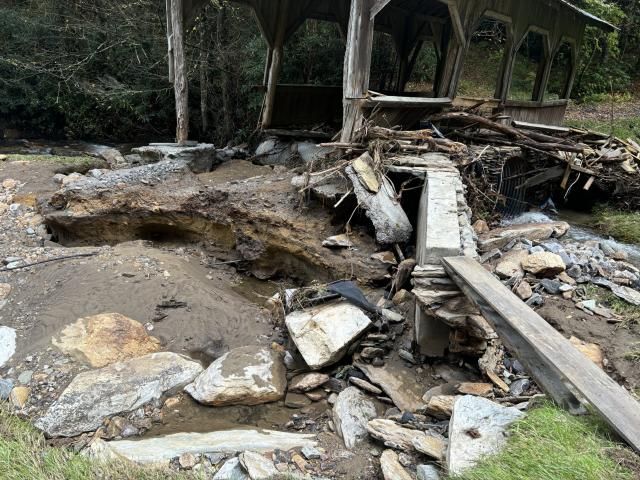 Covered bridge damage