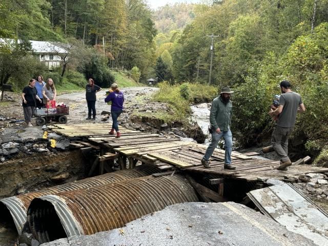 Supply delivery after Hurricane Helene