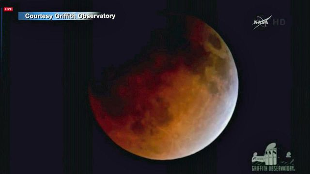 Beginning of total lunar eclipse visible in Triangle early Saturday