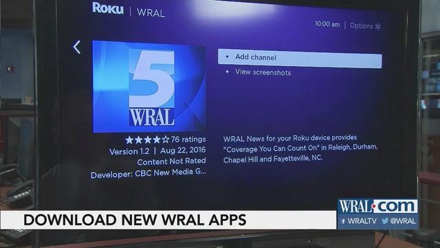 WRAL apps offer live video, news on Apple TV, Roku, Fire TV
