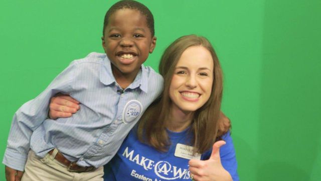 Mac visits WRAL, helicopter wish revealed