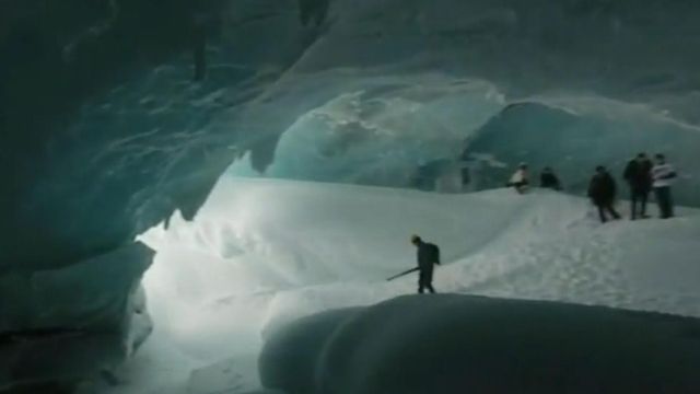 Have you seen this video? Massive ice cave, homemade igloo