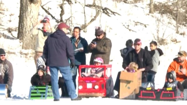 Have you seen this video? Homemade sled race, mullet competition