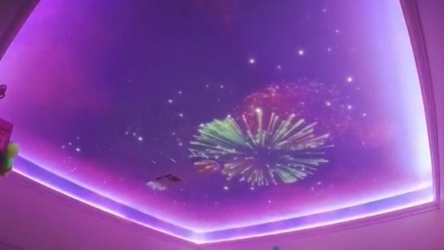 Have you seen this video? Dad recreates Disney fireworks on daughter's ceiling