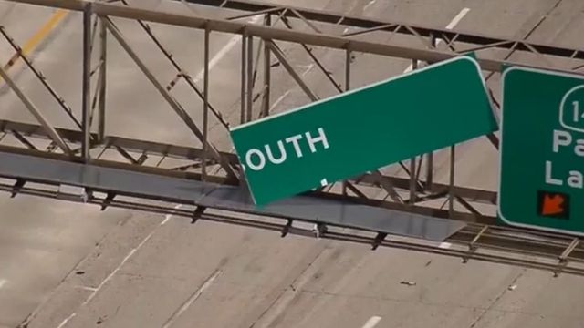 Have you seen this video? Freeway sign falls, Easter egg hunt