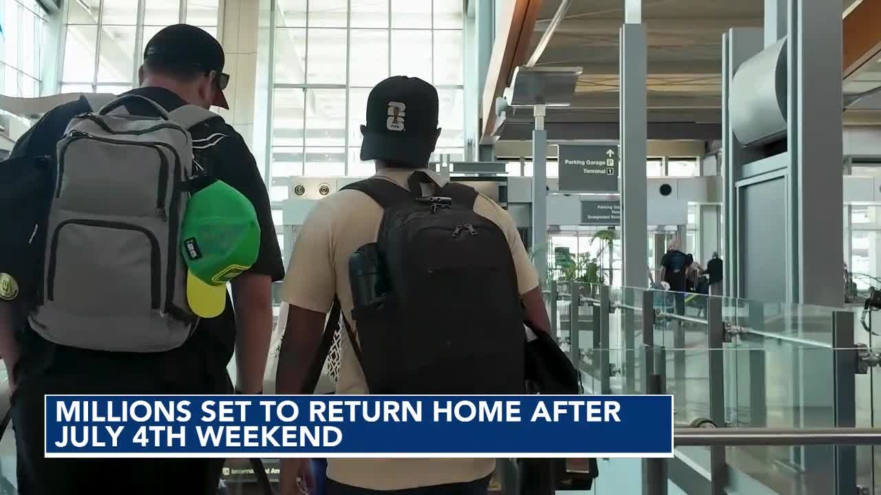 Millions expected to return home after Fourth of July festivities