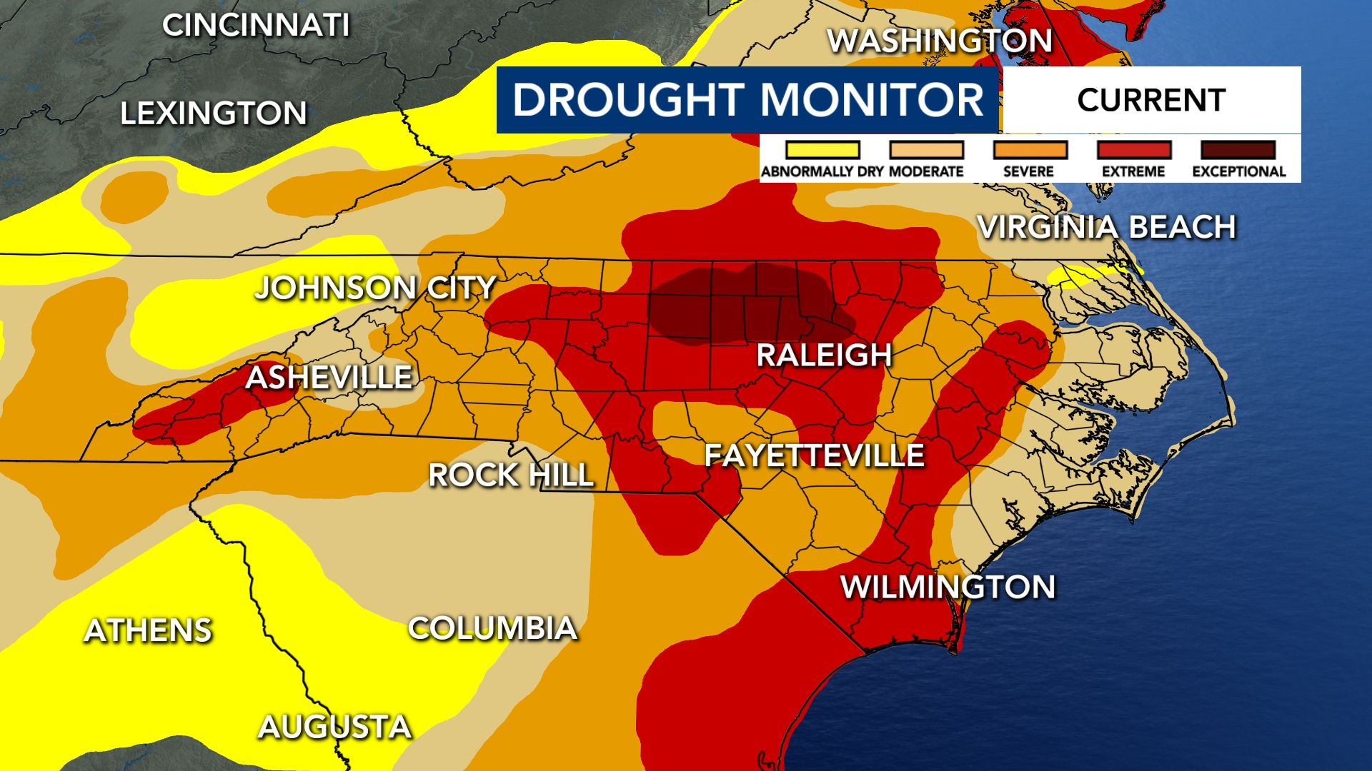 NC drought improves slightly, recent rain did little to help
