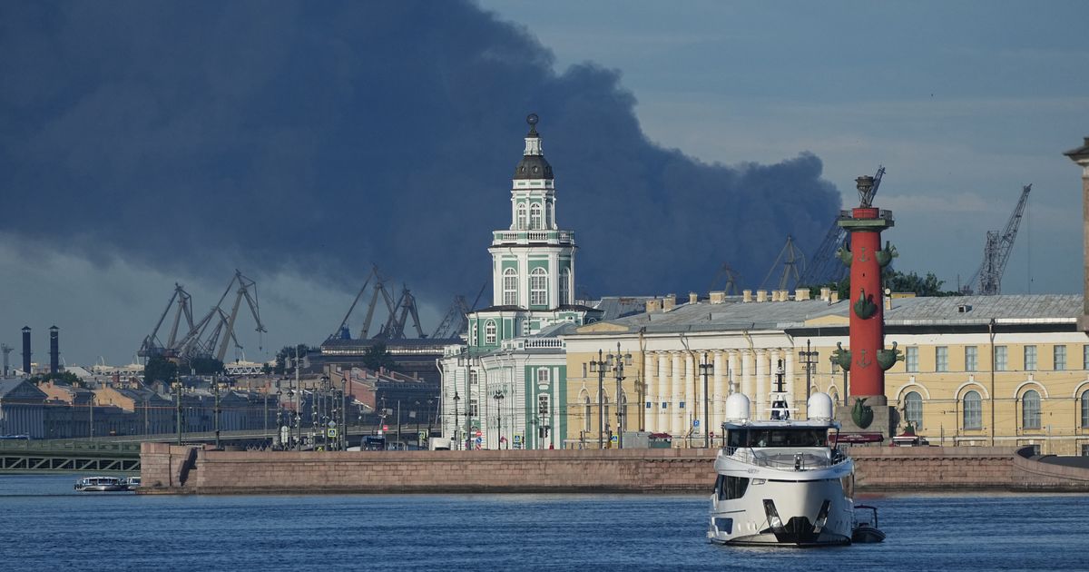 Ukrainian drones hit St Petersburg oil terminal before it hosts Russian economic forum