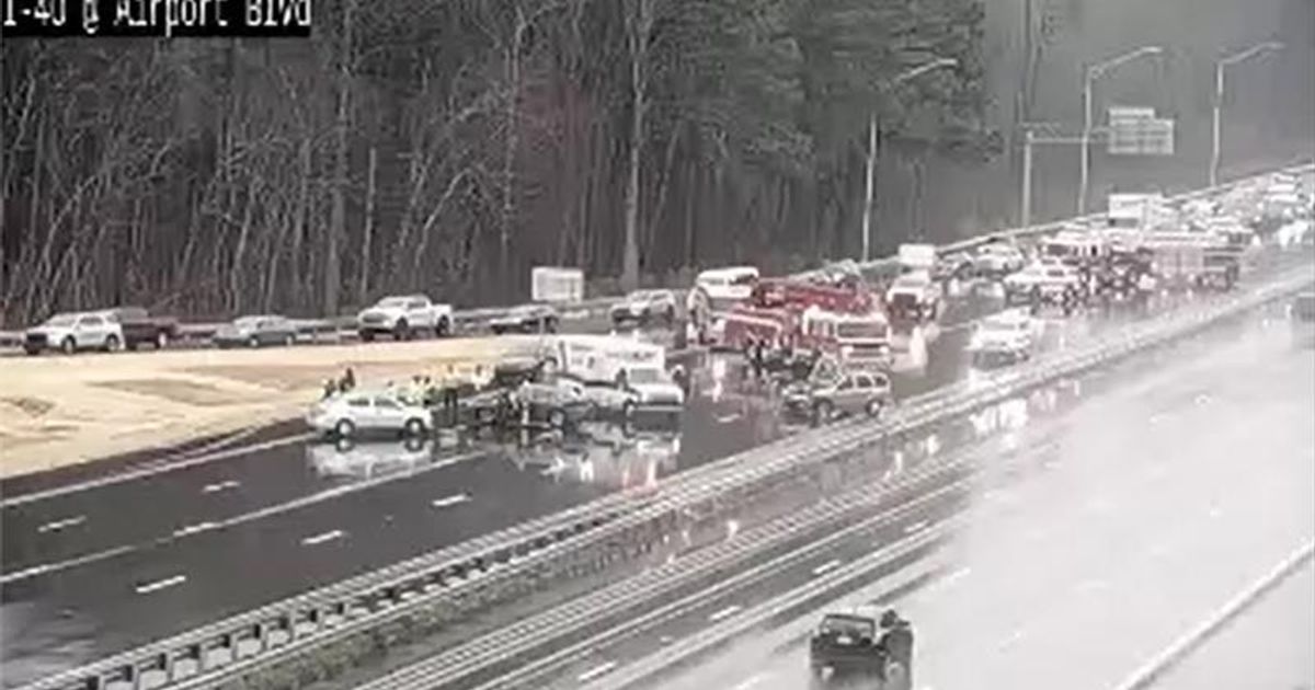 Lanes of I-40 West reopened near the Airport Boulevard exit after a crash