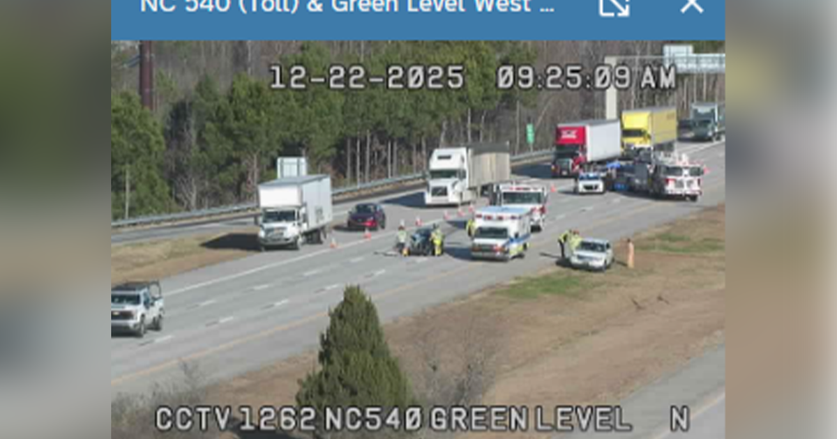 Lanes of Toll NC-540 near Green Level Road reopened after crash
