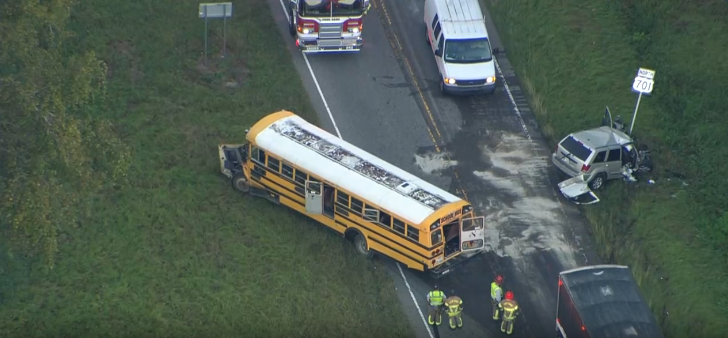 Man seriously injured after crash with work bus on US 701 in Johnston County