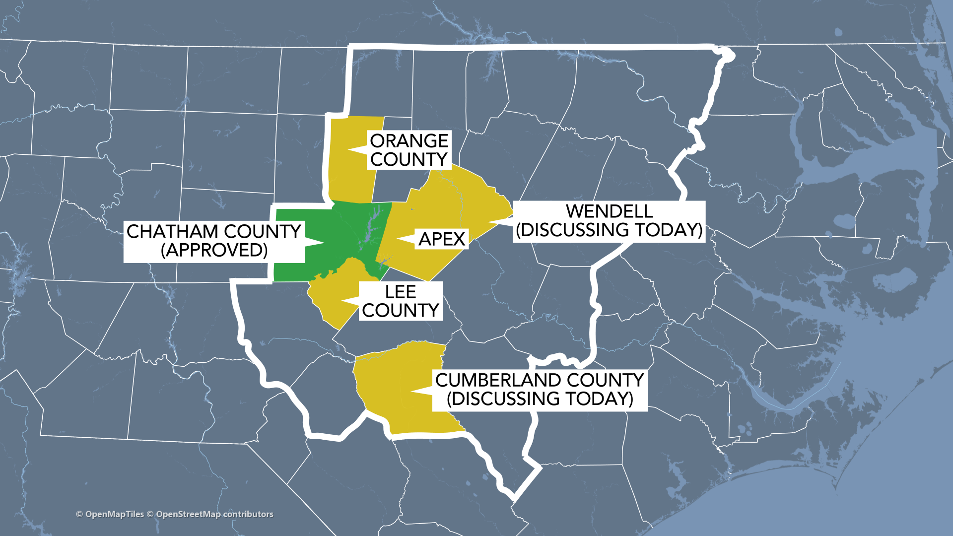wral.com - Ally Kadlubar, WRAL reporter - Wendell leaders to consider hold on data center construction, possibly joining others in central NC