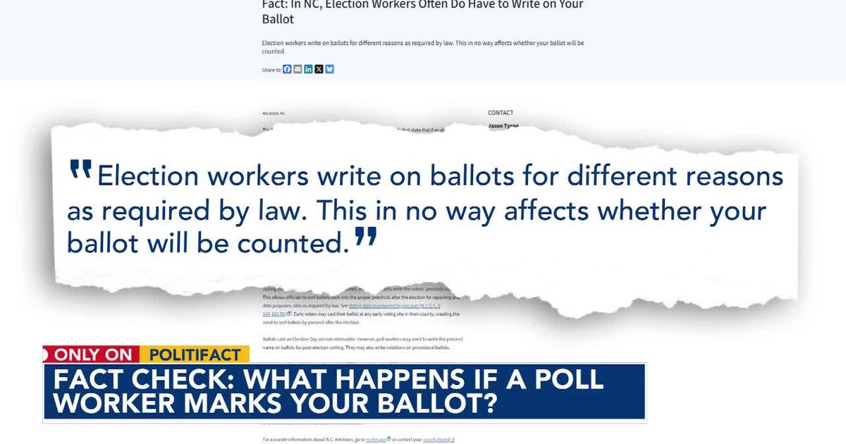 Fact-check: What happens in North Carolina if a poll worker marks your ballot?