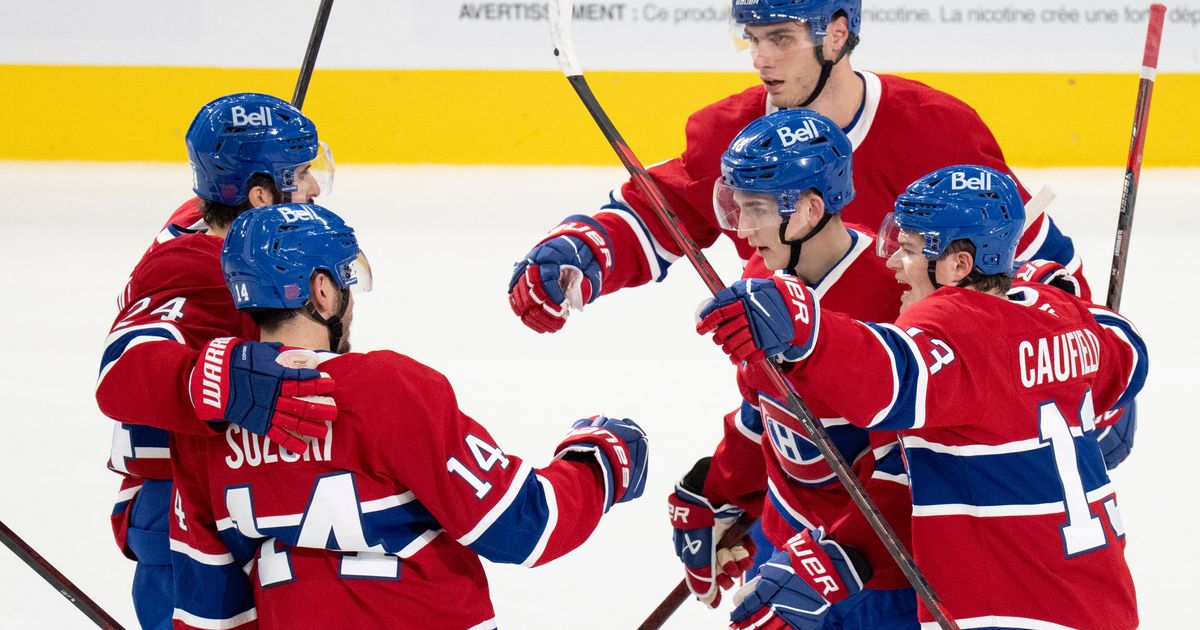Caufield scores his second goal in OT to lift Canadiens over Sabres 4-3