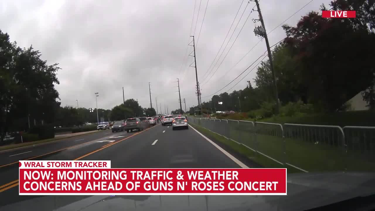 November Rain in July : Raleigh prepares for traffic , weather headaches for Guns N Roses concert