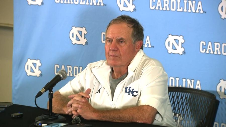 UNC goes all in on interlocking NC, but Belichick has a different favorite logo
