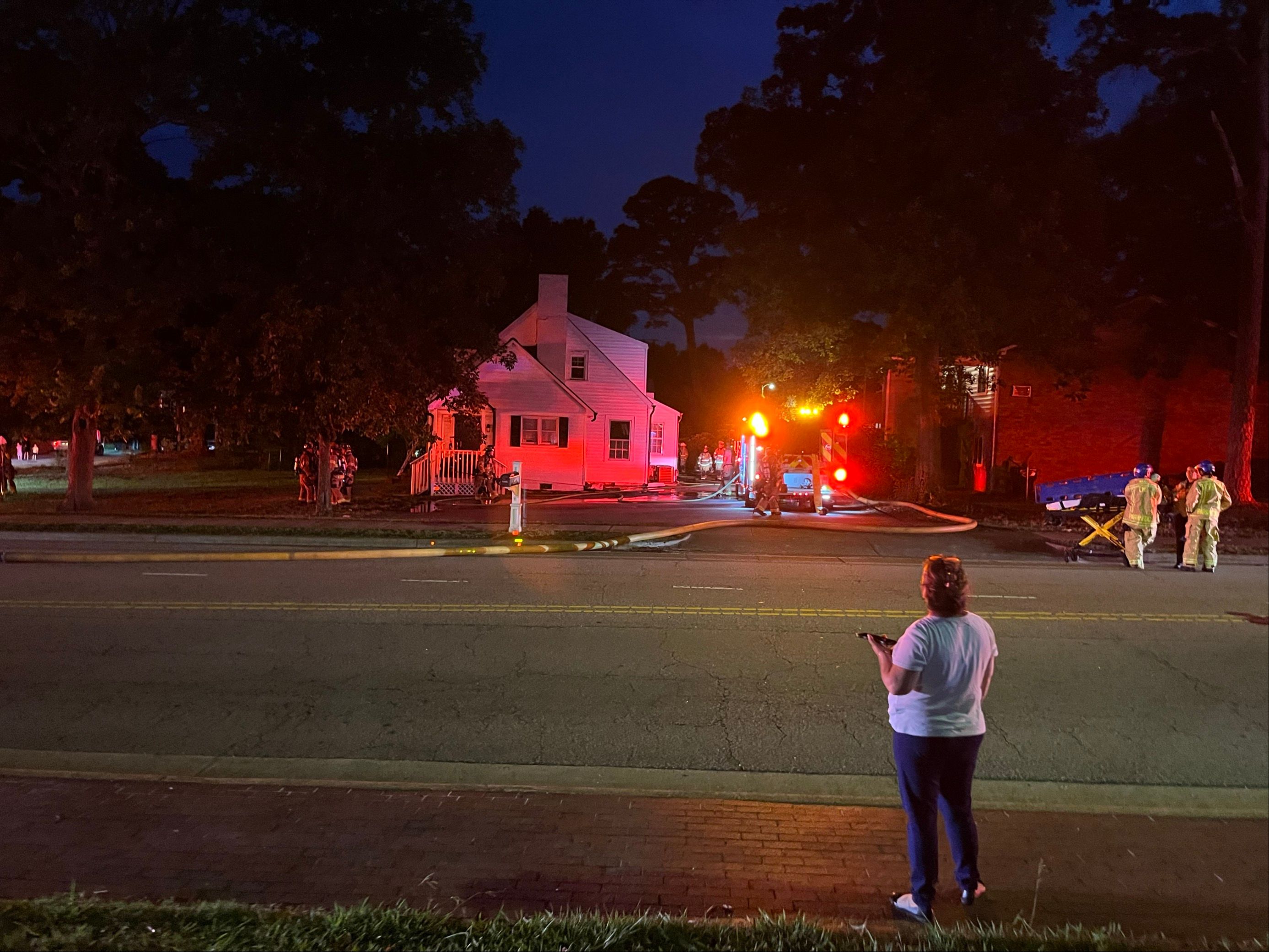 Crews respond to a structure fire in Raleigh