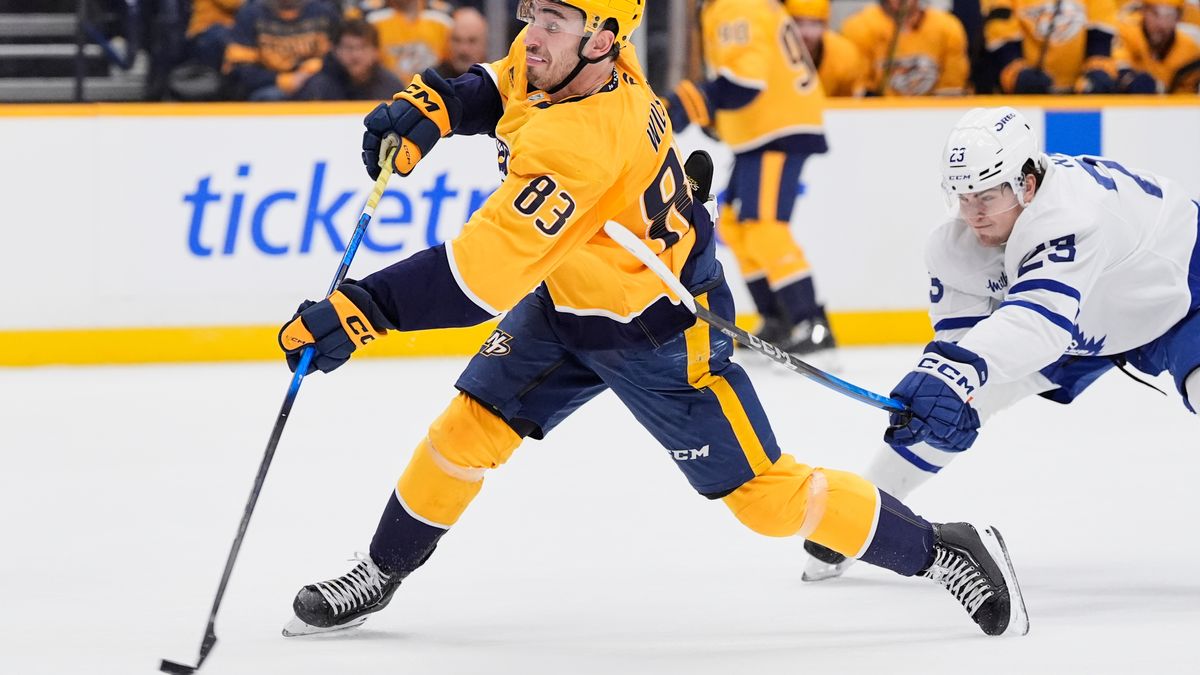 Luke Evangelista breaks 3rd-period tie in Predators' 5-3 victory over the Maple  Leafs :: WRAL.com