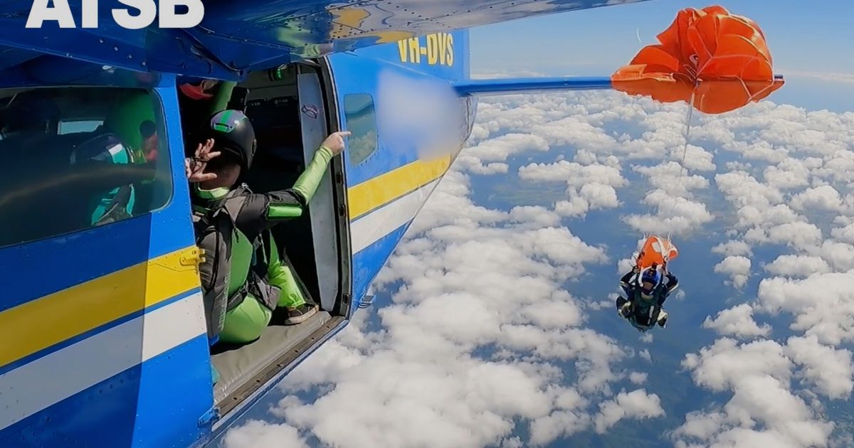 Skydiver dangles at 15,000 feet after parachute catches on plane's tail in Australia
