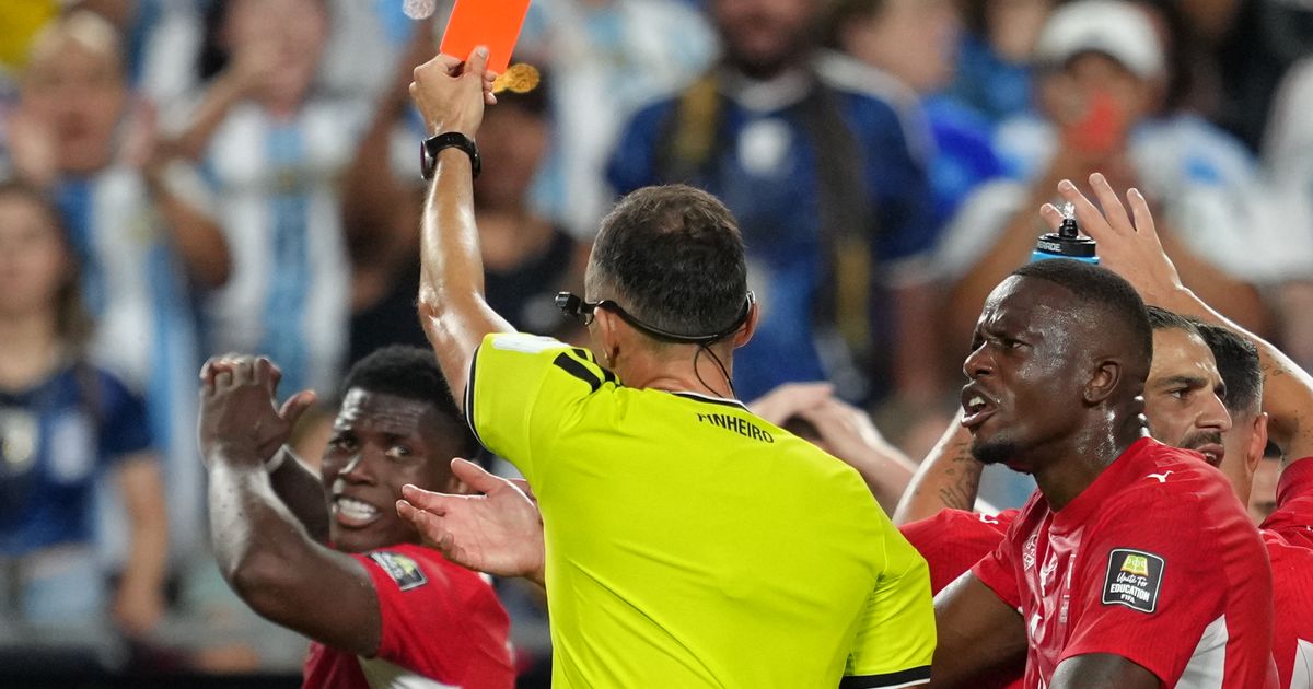 Rules panel says sending Swiss player off in World Cup quarterfinals against Argentina was wrong