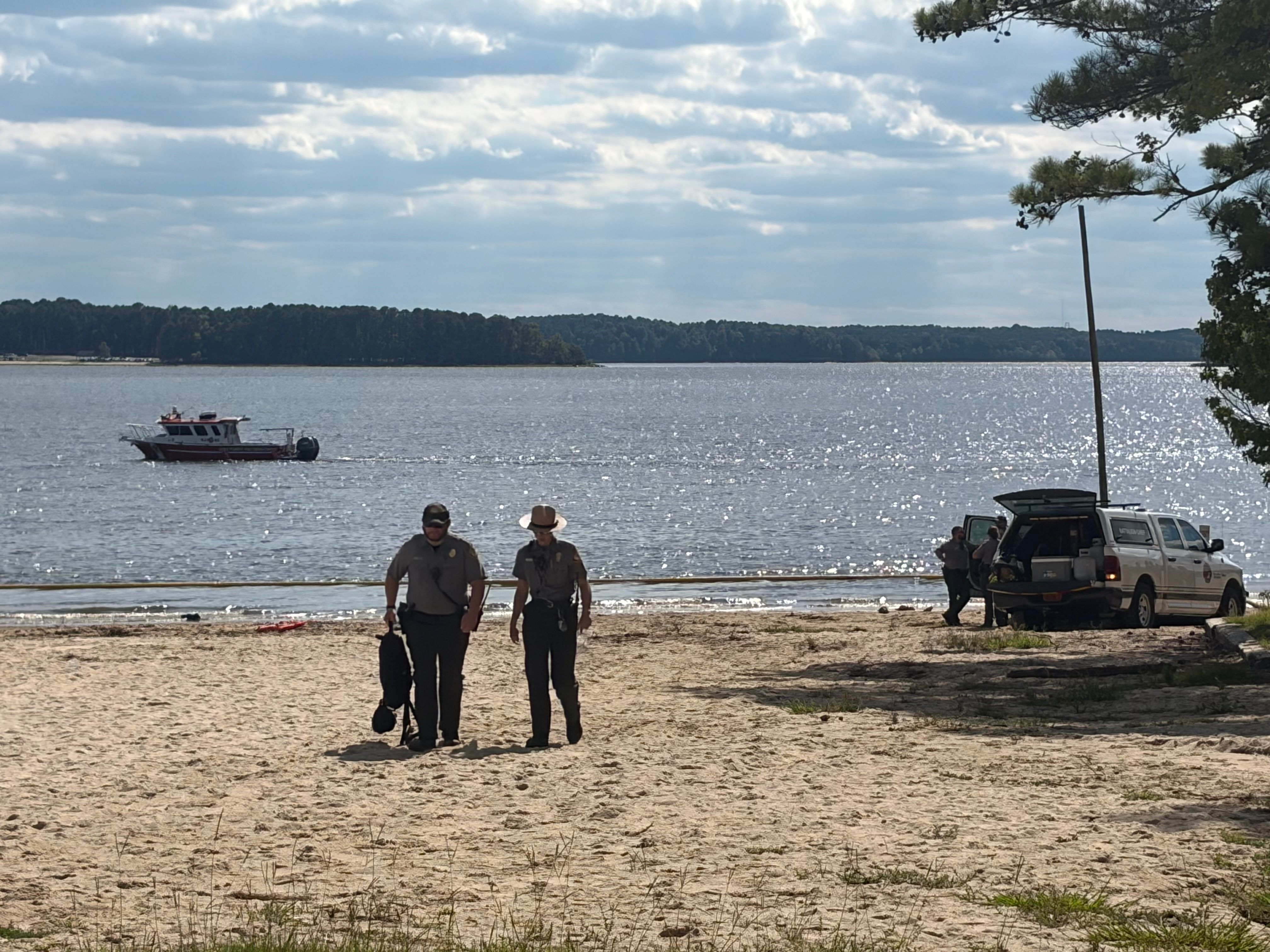 Swimmer missing at Falls Lake on Labor Day ; part of Sandling Beach closed