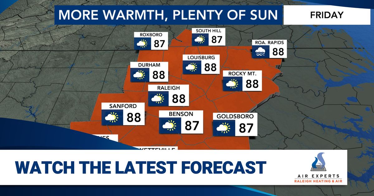 More record-breaking heat on Friday, then big cooldown this weekend