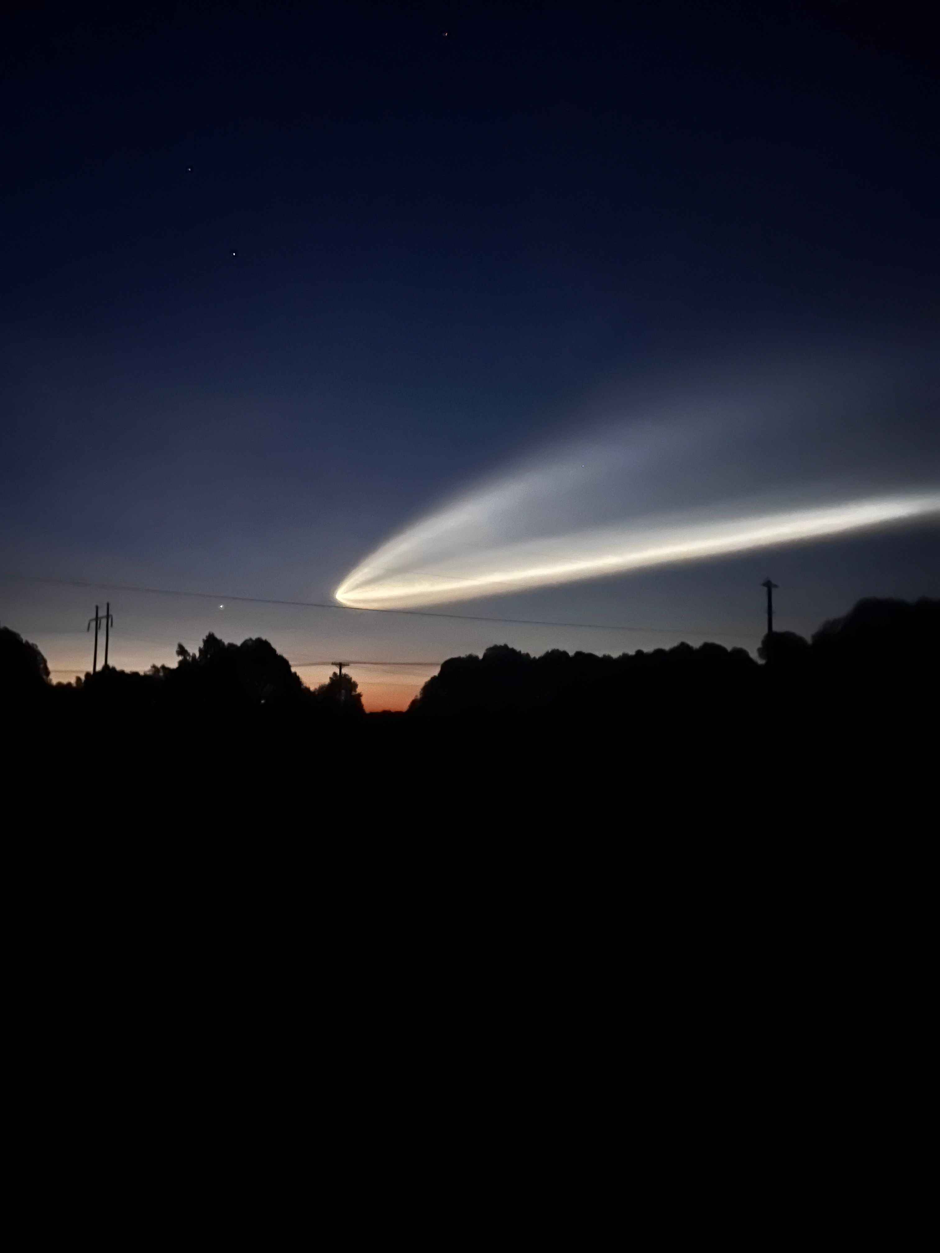 SpaceX Starlink launch visible in NC skies Tuesday morning